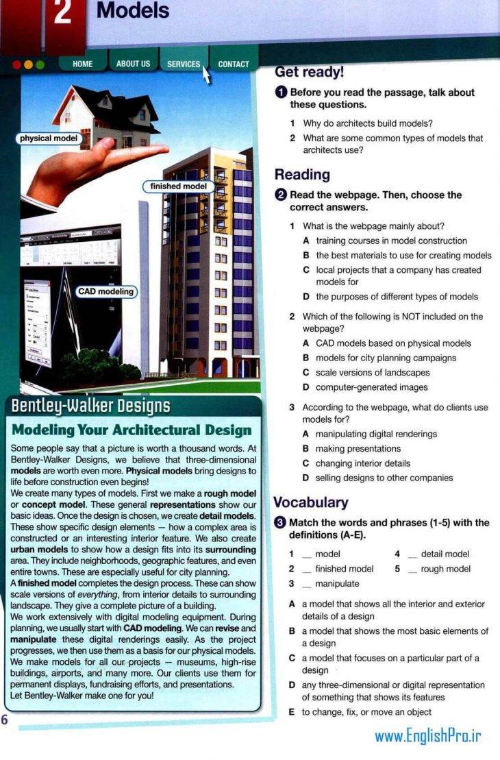 کتاب زبان انگلیسی تخصصی معماری | English for Architecture
