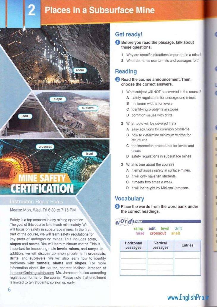 کتاب آموزش زبان تخصصی مهندسی معدن | English for Mining