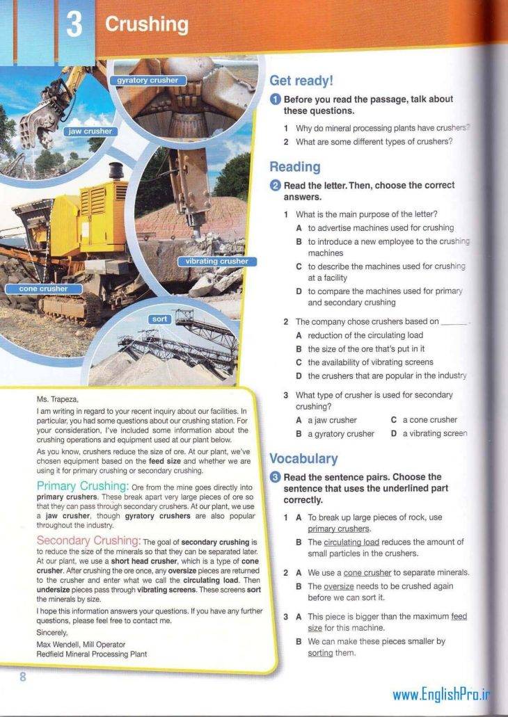 کتاب آموزش زبان تخصصی مهندسی معدن | English for Mining