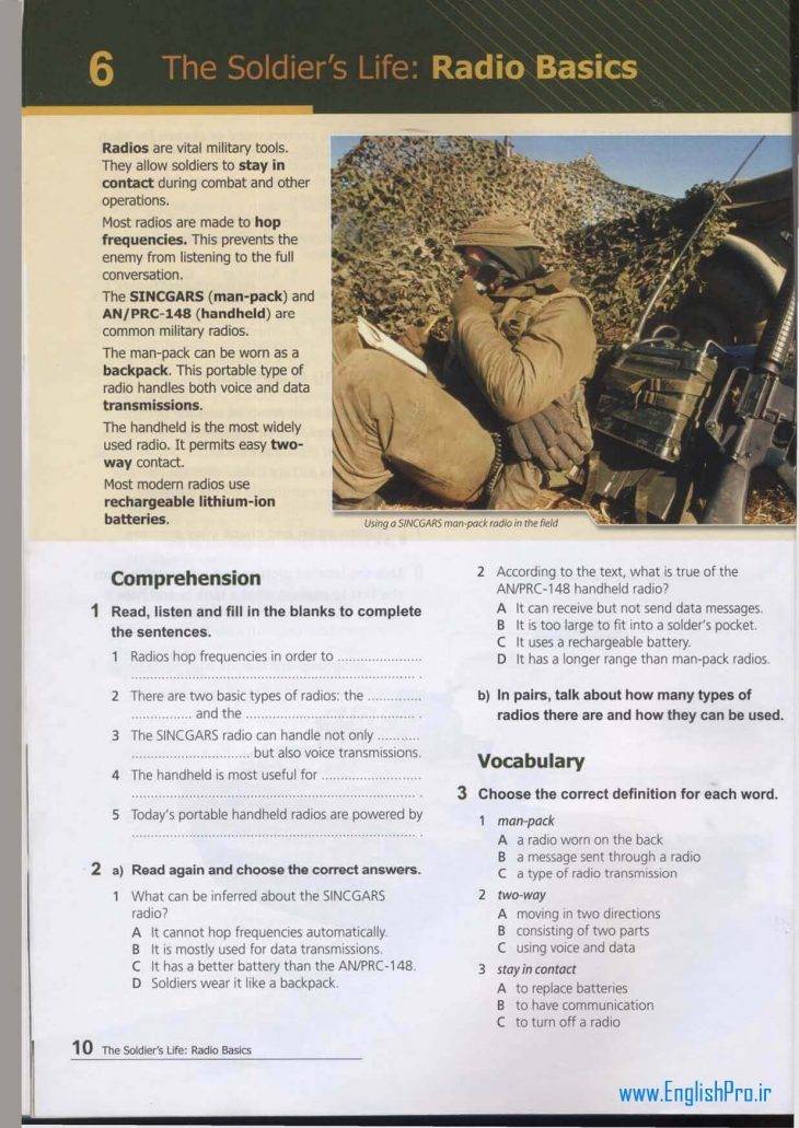 کتاب زبان انگلیسی علوم نظامی | English for Command & Control