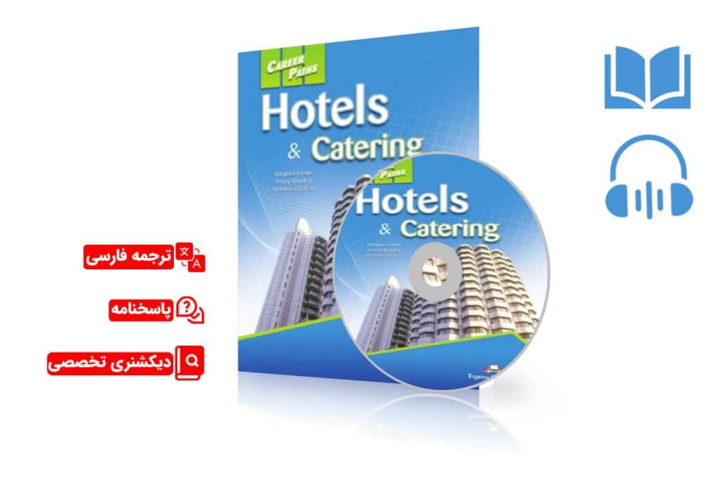 کتاب زبان تخصصی هتلداری و کترینگ با ترجمه فارسی | English for Hotels & Catering
