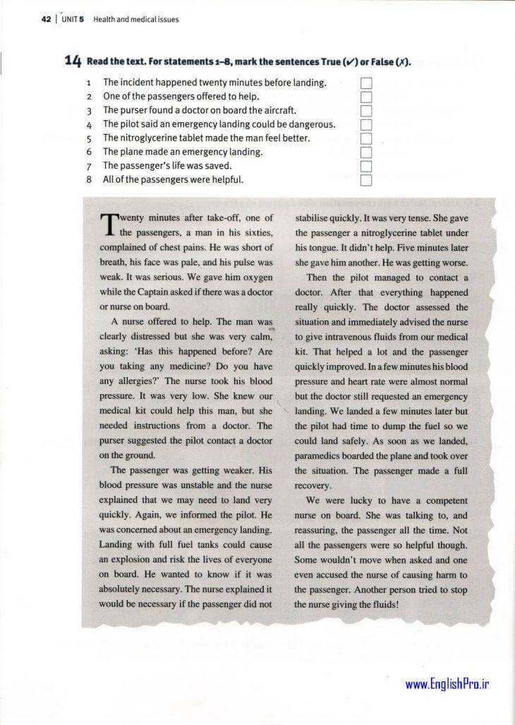 کتاب زبان تخصصی مهمانداری هواپیما (PDF) | Oxford English For Cabin Crew