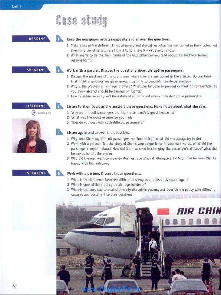 کتاب زبان انگلیسی تخصصی مهمانداری هواپیما | Heinle English For Cabin Crew