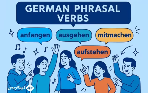 German Phrasal Verbs - لیست افعال جداشدنی در زبان آلمانی pdf؛ شرح و توضیح کامل